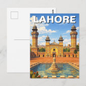 Reizen naar Lahore, Pakistan Briefkaart (Voorkant / Achterkant)