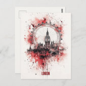 Reizen naar Londen Engeland Briefkaart (Voorkant / Achterkant)