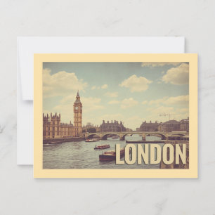 Reizen naar Londen in oude stijl Briefkaart