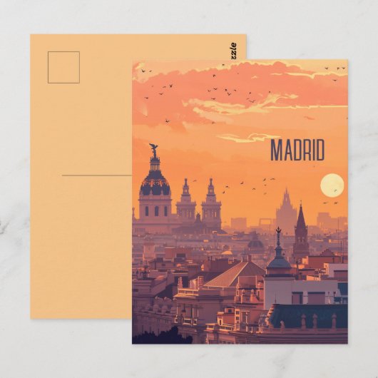 Reizen naar Madrid Briefkaart (Voorkant / Achterkant)
