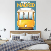 Reizen naar Madrid vintage vakantieposter Canvas Afdruk (Insitu (Slaapkamer))