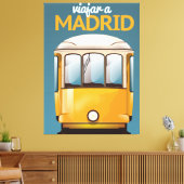 Reizen naar Madrid vintage vakantieposter Canvas Afdruk (Insitu (Woonkamer))