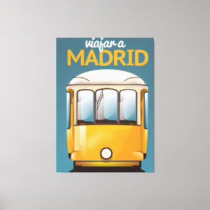 Reizen naar Madrid vintage vakantieposter Canvas Afdruk
