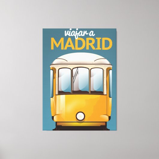 Reizen naar Madrid vintage vakantieposter Canvas Afdruk (Voorkant)