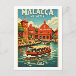 Reizen naar Malakka in Maleisië Briefkaart
