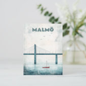 Reizen naar Malmö Zweden Briefkaart (Staand voorkant)