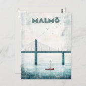Reizen naar Malmö Zweden Briefkaart (Voorkant / Achterkant)