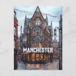 Reizen naar Manchester Verenigd Koninkrijk Briefkaart