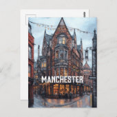 Reizen naar Manchester Verenigd Koninkrijk Briefkaart (Voorkant / Achterkant)