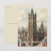 Reizen naar Manchester Verenigd Koninkrijk Briefkaart (Voorkant / Achterkant)