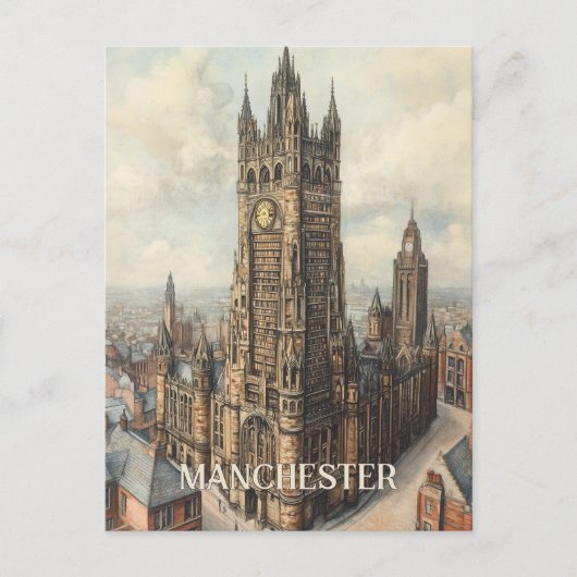 Reizen naar Manchester Verenigd Koninkrijk Briefkaart (Voorkant)