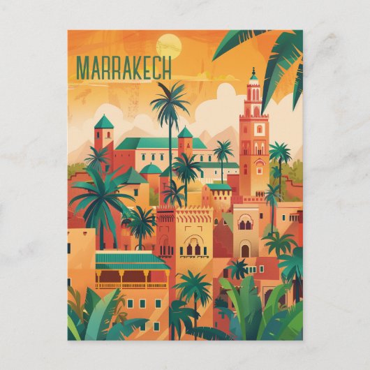Reizen naar Marrakech Briefkaart (Voorkant)