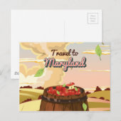 Reizen naar Maryland-reisposter Briefkaart (Voorkant / Achterkant)