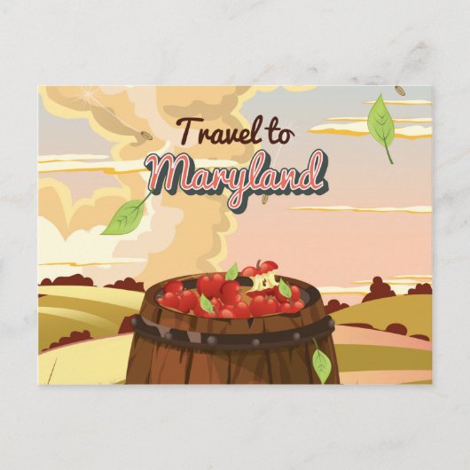 Reizen naar Maryland-reisposter Briefkaart (Voorkant)