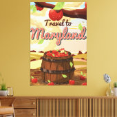 Reizen naar Maryland-reisposter Canvas Afdruk (Insitu (Woonkamer))