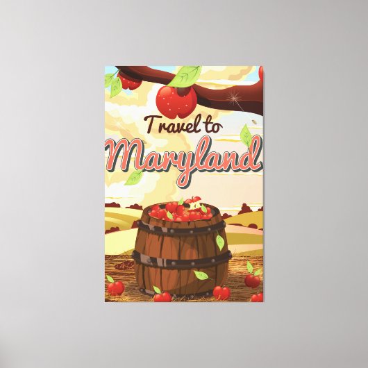 Reizen naar Maryland-reisposter Canvas Afdruk (Voorkant)
