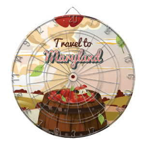 Reizen naar Maryland-reisposter Dartbord