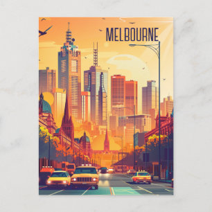 Reizen naar Melbourne Briefkaart