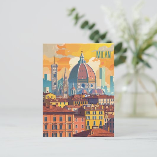 Reizen naar Milaan Briefkaart (Staand voorkant)