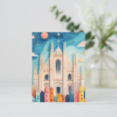 Reizen naar Milaan Italië Briefkaart (Staand voorkant)