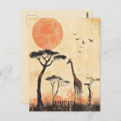 Reizen naar Mombasa Kenia Briefkaart (Voorkant / Achterkant)