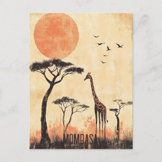 Reizen naar Mombasa Kenia Briefkaart (Voorkant)