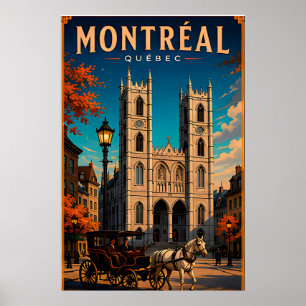 ⛪ Reizen naar Montreal Quebec Retro 🇨🇦 Poster