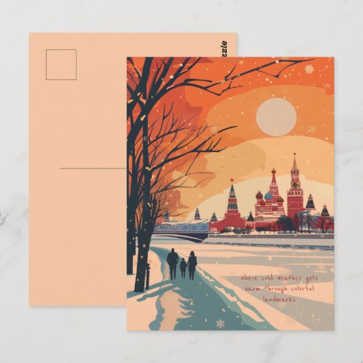 Reizen naar Moskou Briefkaart (Voorkant / Achterkant)