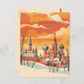 Reizen naar Moskou Briefkaart (Voorkant / Achterkant)