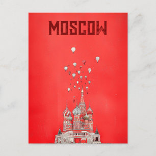 Reizen naar Moskou Rusland Briefkaart