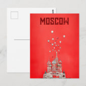Reizen naar Moskou Rusland Briefkaart (Voorkant / Achterkant)