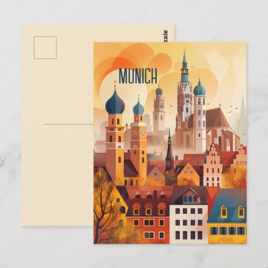 Reizen naar München Briefkaart (Voorkant / Achterkant)