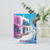 Reizen naar Mykonos Griekenland Briefkaart (Staand voorkant)