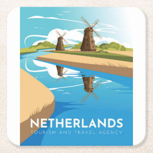 Reizen naar Nederland Kartonnen Onderzetters