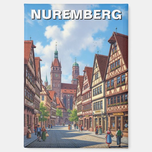 Reizen naar Neurenberg Duitsland Magneet (Voorkant)