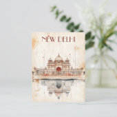 Reizen naar New Delhi India Briefkaart (Staand voorkant)