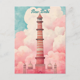 Reizen naar New Delhi India Briefkaart