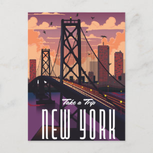Reizen naar New York Aankondigingskaart
