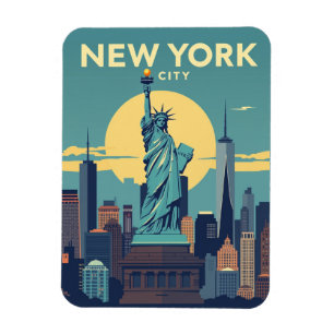 Reizen naar New York City Beeld van de Vrijheid Vi Magneet