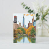  reizen naar New York City Central Park Briefkaart (Staand voorkant)
