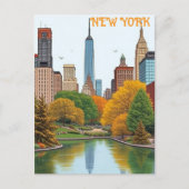  reizen naar New York City Central Park Briefkaart (Voorkant)