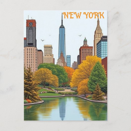  reizen naar New York City Central Park Briefkaart (Voorkant)