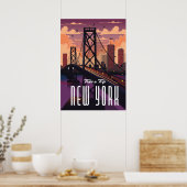 Reizen naar New York Poster (Keuken)