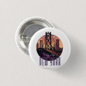 Reizen naar New York Ronde Button 3,2 Cm (Voorkant /achterkant)