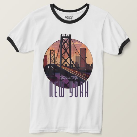 Reizen naar New York T-shirt (Design voorkant)