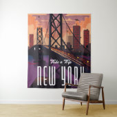 Reizen naar New York Wandkleed (In situ)