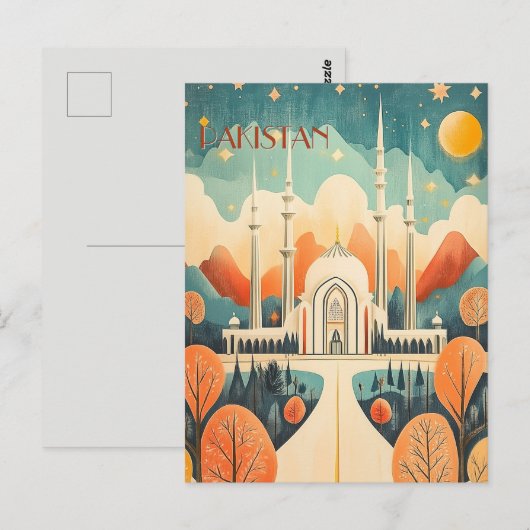 Reizen naar Pakistan Briefkaart (Voorkant / Achterkant)