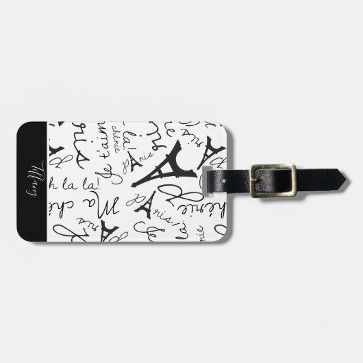 Reizen naar Parijs Bagagelabel (Voorkant horizontaal)