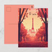 Reizen naar Parijs Briefkaart (Voorkant / Achterkant)