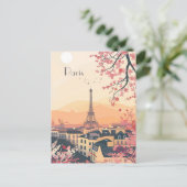 Reizen naar Parijs Briefkaart (Staand voorkant)